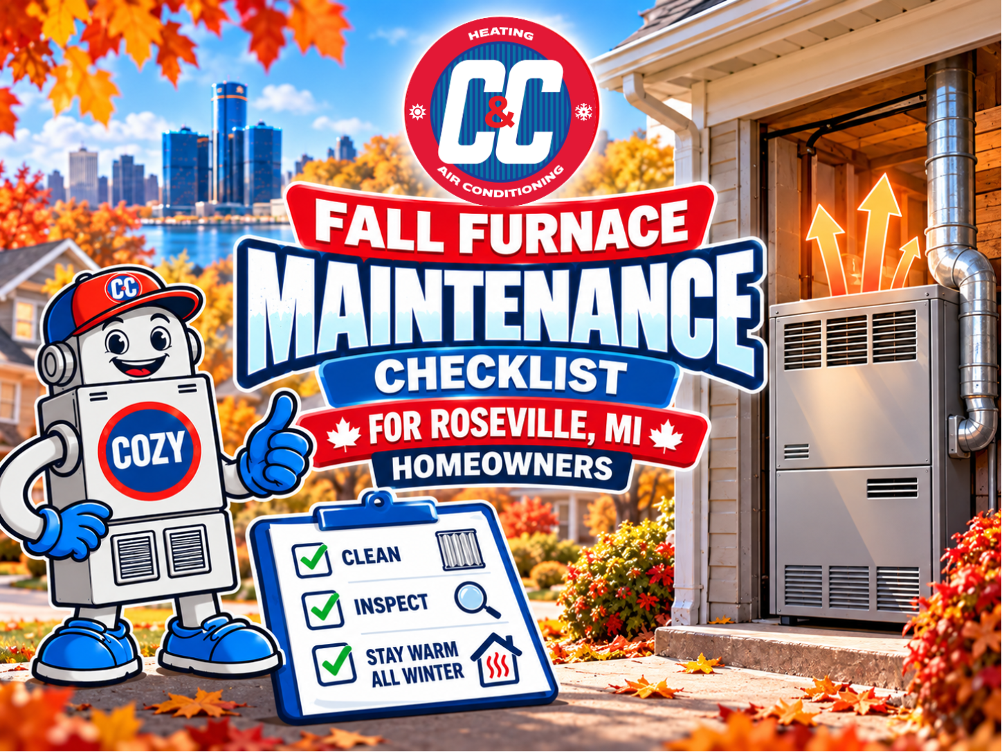 Fall Furnace Maintenance Checklist for Roseville, MI Homeowners
