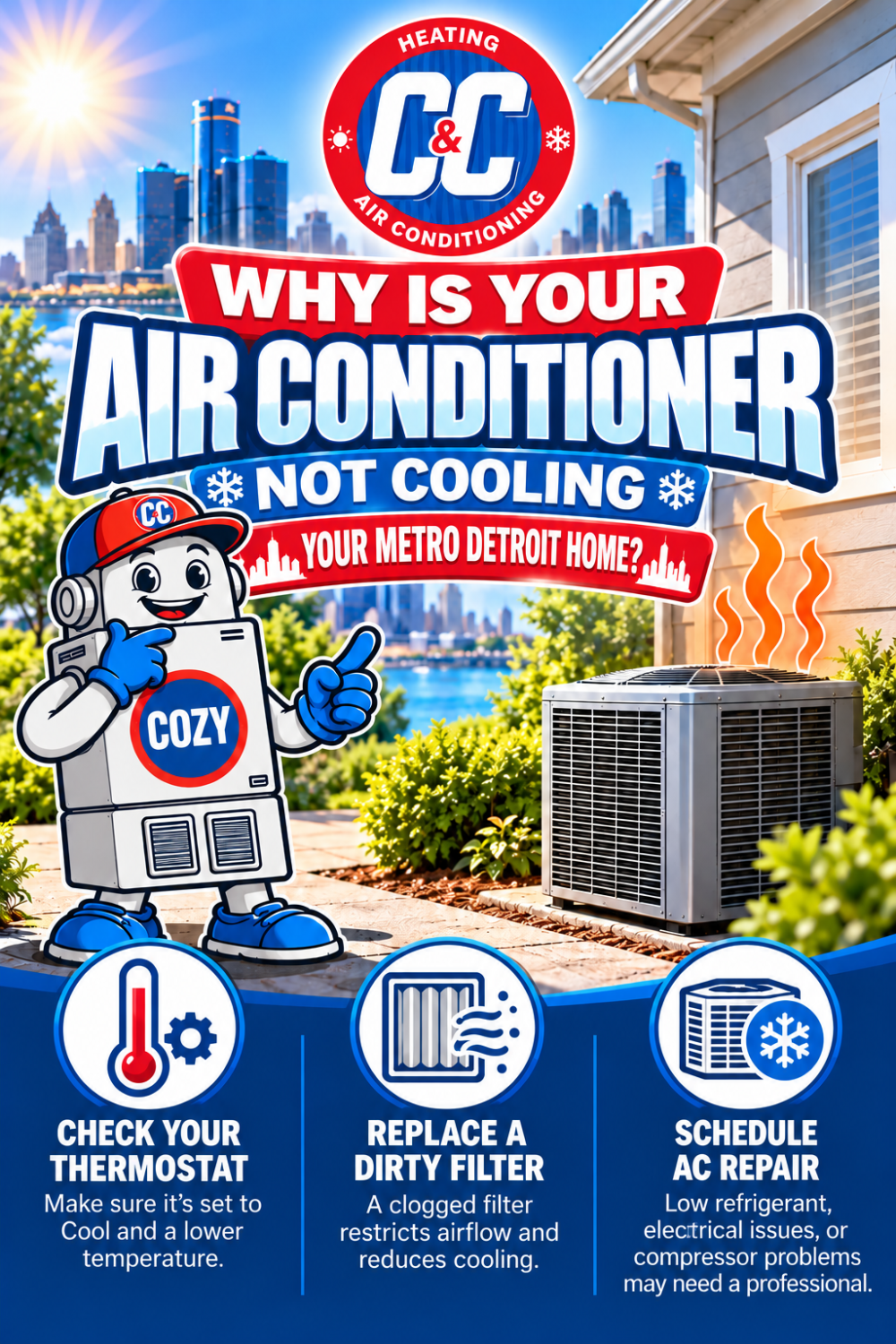Why Is Your Air Conditioner Not Cooling Your Metro Detroit Home?
